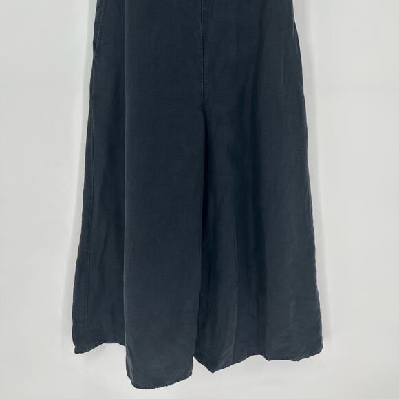 Club Monaco Black Midi Jumpsuit Size 0 Linen Blend — Good Used - Picture 6 of 8